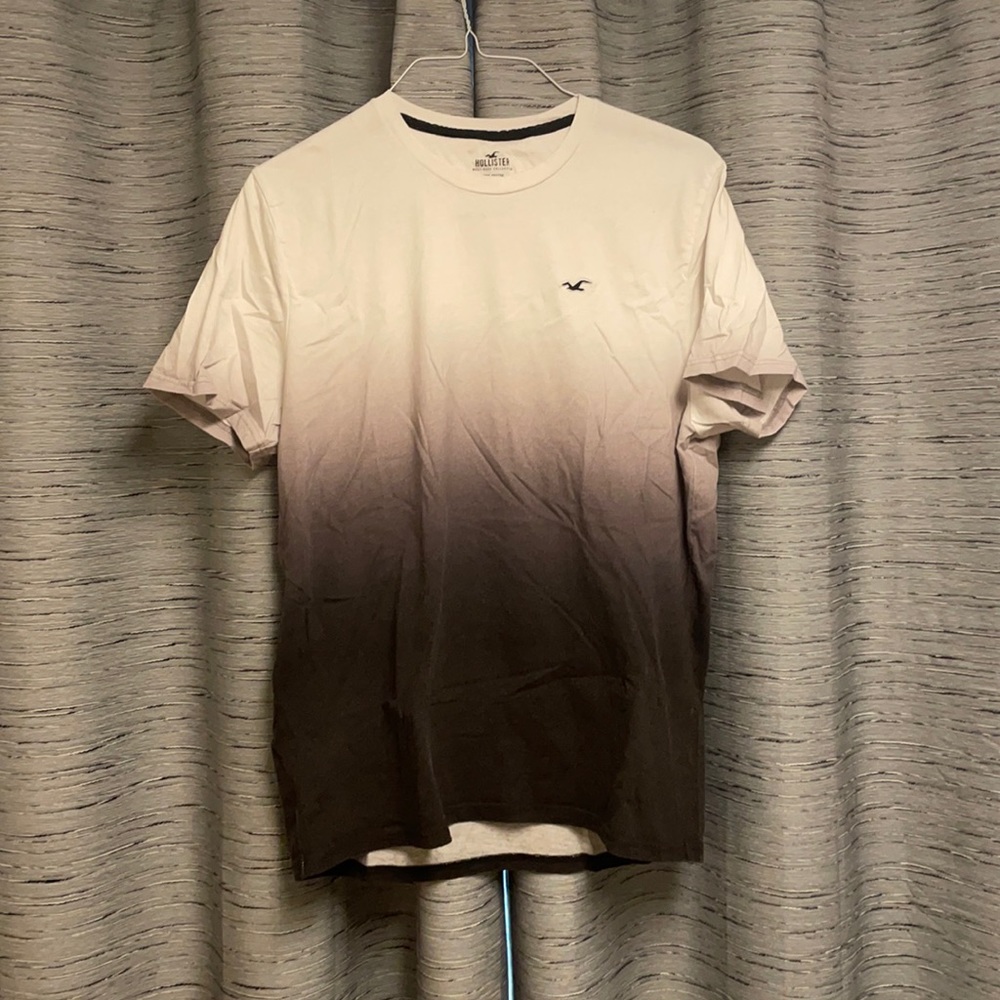Men’s Hollister White/Black Ombré Shirt